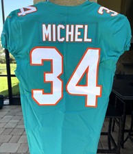 🏈Sony Michel GAME ISSUED Miami Dolphins🐬On-Field NFL Jersey Includes PSA COA📄