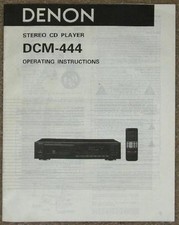 DENON STEREO CD PLAYER OPERATING INSTRUCTIONS FOR DCM-444 MANUAL ONLY