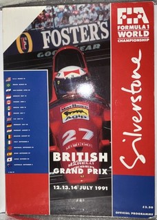 Ayrton Senna Signed Official 1991 Silverstone GP Programme
