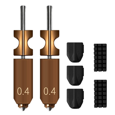 2 Pcs 0.4MM Integrated Adventurer 5X Nozzle Kit for Flashforge AD5X 3D Printer