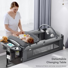 Obee Odee 4 in 1 Baby Bassinet Pack and Play Bedside Crib Sleeper Diaper Changer