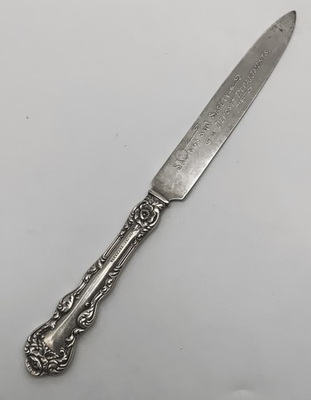 #ad Holmes amp; Edwards silver letter opener advertising Minnehaha bank Sioux Falls $85.00
