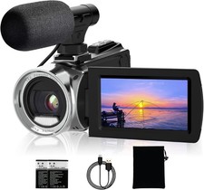 Video Camera Camcorder 4K 48MP Digital Vlogging for YouTube 18X ,Special Gift