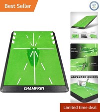 Heavy-Duty Golf Hitting Mat - Foldable Swing Path Feedback for Training