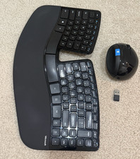 Microsoft Sculpt 1559 Ergonomic Keyboard and Mouse w USB Dongle No Keypad 