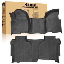 2 Tpe Floor Mat Liners For 2019-2025 Chevy Silveradogmc Sierra 1500 Double Cab