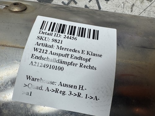 Mercedes E Klasse W212 Auspuff Endtopf Endschalldämpfer Rechts A2124910100 - Bild 6 von 6