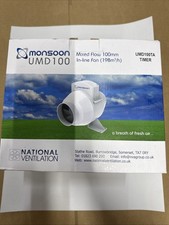 Monsoon UMD100TA In-Line Extractor Fan 100mm