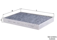 Mahle LAK 292/S filter, interior air for Mercedes-Benz, Sangyong