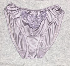 Vintage Vanity Fair Satin Antron 111 Nylon Hi Cut Embroidered Bikini Panties 7