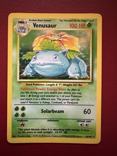 Pokémon TCG Venusaur Set Base Holo Unlimited Carta Rara 15/102