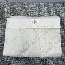 Ralph Lauren Suite Diamond Quilted Cream Cotton Euro Sham NEW One Sham