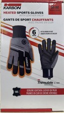 KARBON Heated Sports Gloves Small 3M Thinsulate Leather Palm M-M. A7