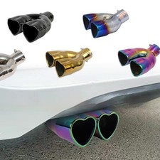 Heart Shape Exhaust Custom Design Single-out Double-tube Thickened Heart-shaped