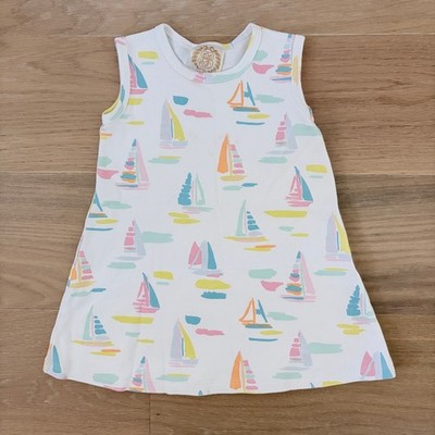 The Beaufort Bonnet Company Polly Play Dress Sandyport Sailboats 3T