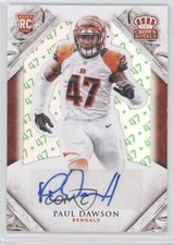 2015 Panini Crown Royale Retail Jersey Number 20/47 Paul Dawson #163 Auto 0f8
