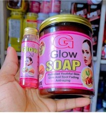 G Glow Soap 7 Days skin whitening and Glow Oil, Spot Fading anti Aging Soap 500g