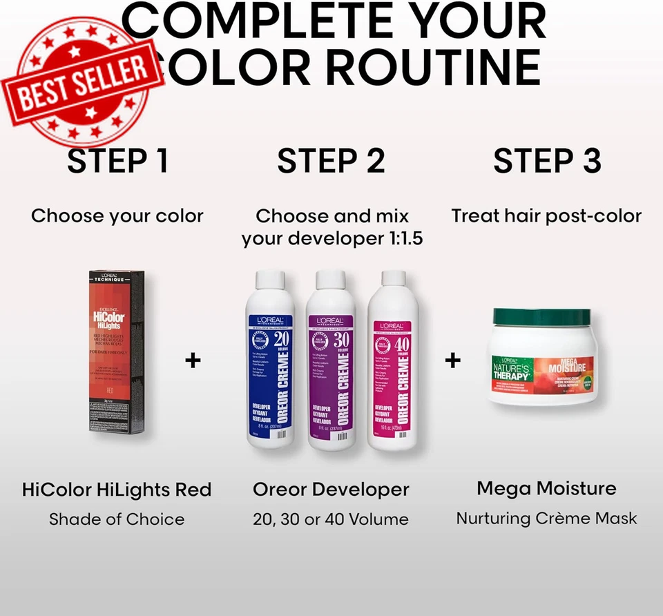 L'Oreal Excellence Hicolor, Red Magenta Highlights, 1.2 Ounce - image 4 of 4