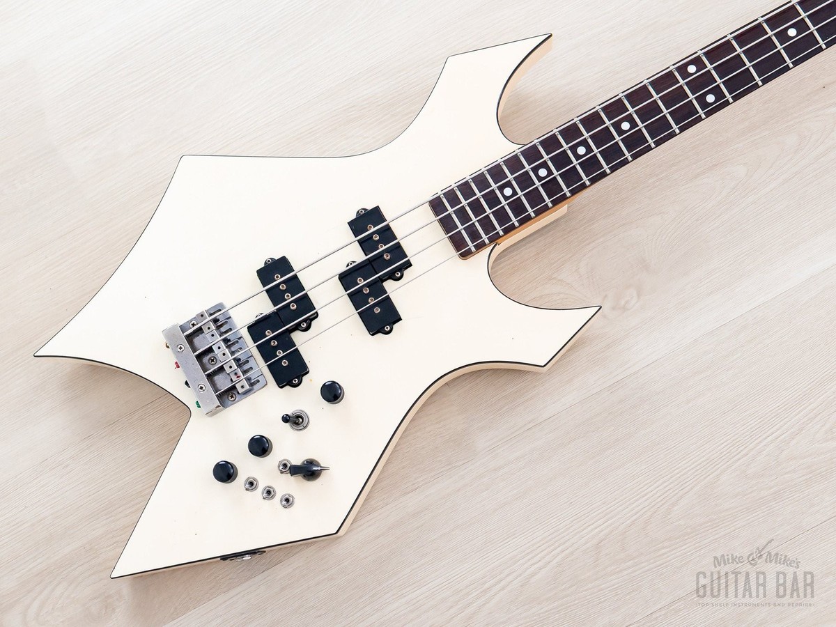1985 B.C. Rich Warlock Bass NJ Series White Nikki Sixx w/ Active