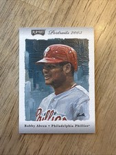 Bobby Abreu 2003 Playoff Portraits #72 Silver /50 Auto Philadelphia Phillies