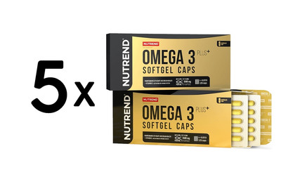 5 x Nutrend Omega 3 Plus - 120 caps (140,00 EUR/kg)