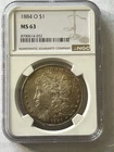 1884-O Morgan Silver Dollar $1 90% Silver New Orleans Business Strike NGC MS63