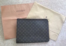 Louis Vuitton Poche Documents Monogram Canvas Pouch Clutch . TH1919.
