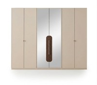 Kleiderschrank Modern Beige Luxus Design Spiegel Schrank Schlafzimmer