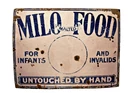 Vintage Porcelain Enamel Milo Malted Food Advertising Sign Board Infants 40x30in