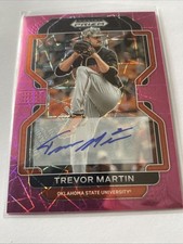 2022 Panini Prizm Draft Pink Velocity Trevor Martin Auto oklahoma st baseball