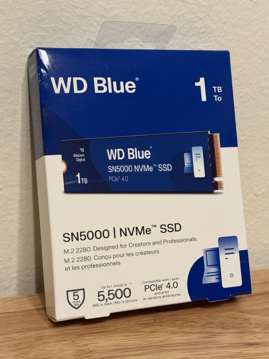 NEW 1TB WD Blue SN5000 PCIE NVMe SSD Western Digital 2280 | eBay