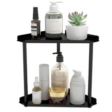 2 Tier Bathroom Counter Organizer, Vanity Organizer Corner Shelf, Skincare, M...