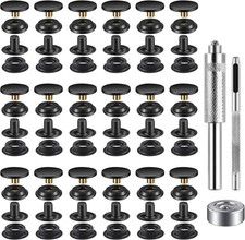 40-Pieces 15MM Snap Fastener Kit Tool Snap Button Kit Snaps for Leather Leather