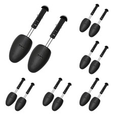 6 Pairs Plastic Shoe Tree Stretcher Shaper for Men Black