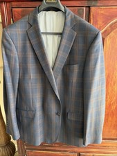 Brooks Brothers Explorer Men s Plaid Wool Sports Coat Size 48R Navy And Brown