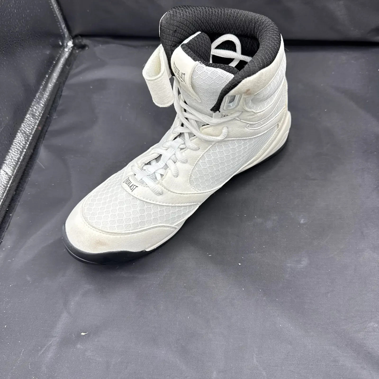Everlast Elite 2 Boxing Boots UK 9 EU 43 White Black Michelin High Top Shoes image 3