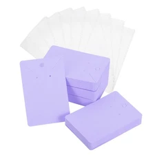 200 Pcs Earring Display Cards with Packaging (Light Purple, 3.5 x 2.4 Inches)