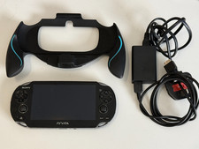 Sony PS Vita playstation PCH 1001 Console Black with Grip & Charger OLED