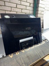 SNDOAS 60 cm Cooker Hood, A++ Extractor Fan Kitchen 350m³/h 3 Speed Black Glass