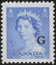 🍁Canada   #O37   QUEEN ELIZABETH II   Brand New  1953  Overprint G Issue   (A)