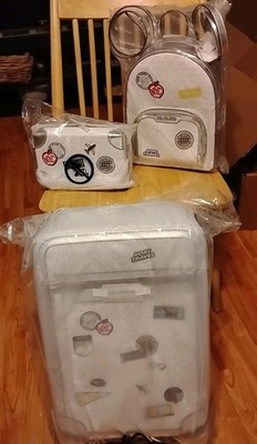 MICHAEL KORS  JET SET TRAVEL TROLLEY  LUGGAGE BACKPACK PURSE  OPTIC WHITE LOT  