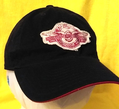 Vtg Reebok Indianapolis Motor Speedway Hat Centennial 2009-2011 Black Strapback