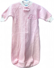 Vintage Kids  Carters Pink Bear Fire Resistant Sleep Sack up to 0 -20lbs