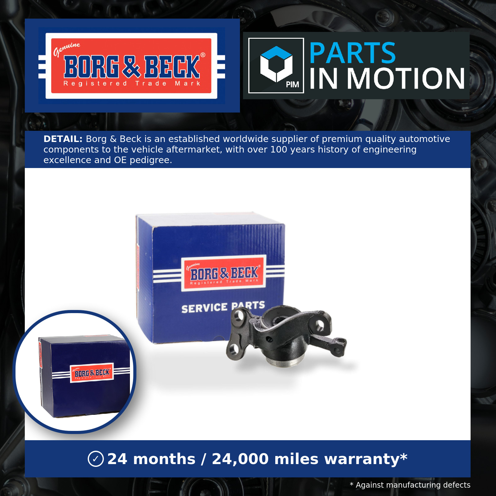 Wishbone / Control / Trailing Arm Bush BSK8069 Borg & Beck Mounting Suspension