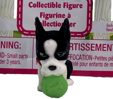 Puppy In My Pocket Series 2 Black White Boston Terrier Puppy Dog 1.5" Spike A