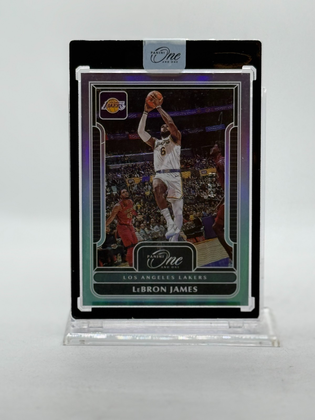 2022-23 Panini One And One Silver Holo #64 LEBRON JAMES (#'d / 99) Lakers 