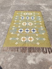 Handwoven Wool Jute Kilim Rug Boho Area Rug, Rustic Living Room Carpet, Natura