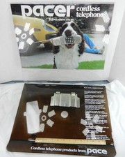 Lg Store Advertising Pacer Cordless Telephone Display Plastic Sign Holder Pace