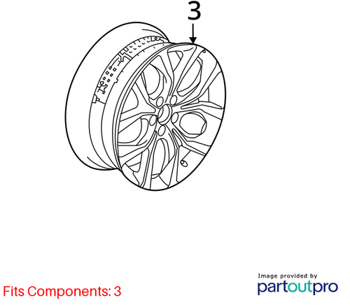 2023-2024 Acura MDX Wheel 20x9 Alloy 5 V Spoke Painted Black Factory OEM Part - Picture 6 of 21