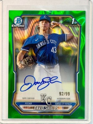 2026 Bowman Baseball - David Shields - 1st Bowman On Card Auto Green Lava /99